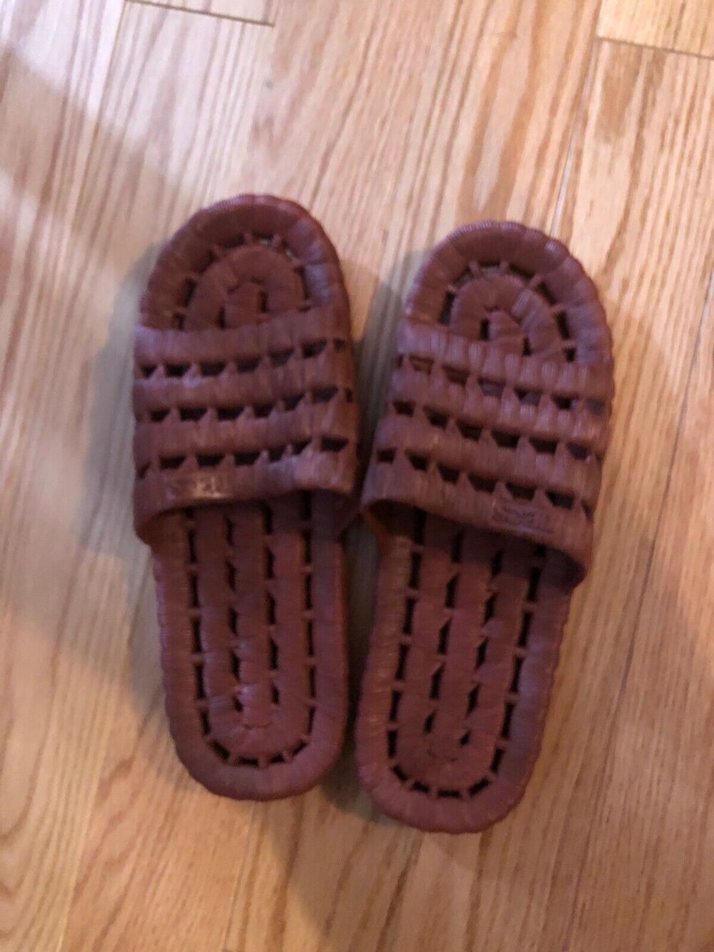 TECS Men's Slides Sandal Brown Perforated Slip-On US size 10- EUR 43